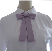 Cravate en satin de polyester rayée pour femme, couleur personnalisée, design nœud papillon, haute qualité, élégante, pour employées d'hôtel et serveuses