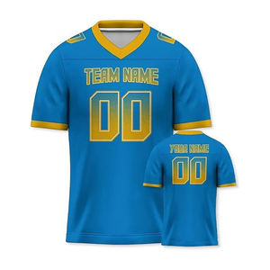 Maillot de football américain à demi-manches personnalisable Nouveau design en polyester avec impression de logo personnalisé maillot de football maillot de football - Product Image 1