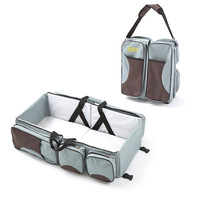 Lit pliant pour bébé à la mode Sac portable à une épaule Multifonction Grande capacité pour les voyages en famille et les soins du bébé