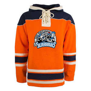 NEW 2025 High Quality Tackle Twill Embroidery <b>Hockey</b> Jersey Hoodies Custom Made Winter Fleece Ice <b>Hockey</b> Hoodie with Laces - Product Image 6