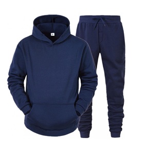 Fleece Cotton Fashion Blank Sweatsuits Traje de dos piezas Conjunto de pantalón y Sudadera con capucha Chándales de invierno al aire libre Ropa deportiva para correr - Product Image 5
