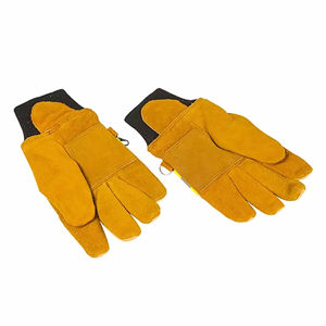 Gants de travail de protection des mains nouvel arrivage gants de pompier en cuir meilleure sécurité de fabrication gants de pompier de service OEM - Product Image 2