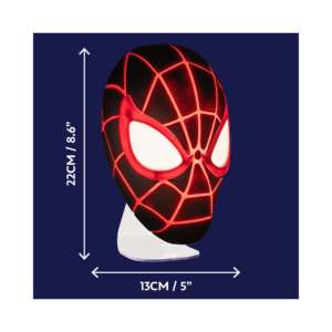 Modern <b>Spider</b>-Man LED Mask Lamp Approx. 22 cm <b>Plastic</b> Designed After Miles Morales for Birthday Decorations - Product Image 2