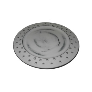 Plateaux de service en argent pour la restauration, vaisselle de table d'hôtel, assiettes de présentation, design martelé, forme ronde, plateaux de service en argent pour la restauration - Product Image 6