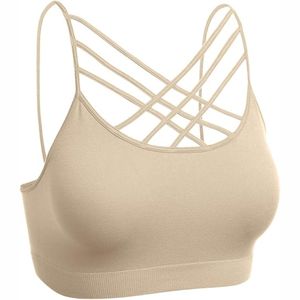 Kandari Sports Supply Soutien-gorge de sport pour femme Col en U Soutien-gorge de yoga Bretelles Yoga Doux Plain Simple Femme Soutien-gorge de sport - Product Image 4