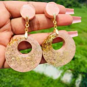 Pendientes de Resina Bordados a Mano, Joyería de Moda de Acero Inoxidable para Mujeres y Niñas, Estilo Clásico para Bodas, Alta Calidad - Product Image 1