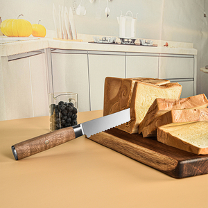 Couteau de chef professionnel en acier inoxydable de 8 pouces manche en bois poids léger garantie de 3 ans cuisine directe d'usine - Product Image 6