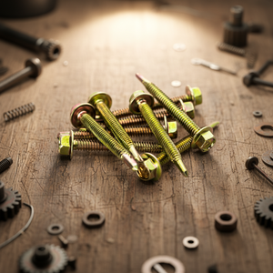 Vis autoperceuse à tête hexagonale, classe 8, en acier au carbone, finition zinguée phosphatée, filetage standard, marque PDC, personnalisable - Product Image 1