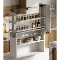Étagère de cuisine électrique intelligente à levage automatique pour armoire haute, panier de garde-manger relevable, système de levage automatique pour armoire de cuisine