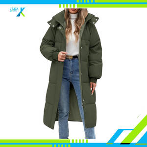 Veste parka matelassée d'hiver pour femme, fermeture éclair intégrale, respirante, capuche en peau de mouton satinée, col amovible, XL, épaisse, rembourrée, unie - Product Image 3