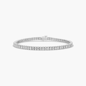 Pulsera de diamantes de moissanita de plata 925 de lujo de 8 pulgadas, joyería helada brillante con baño de plata para uso diario en fiestas y bodas - Product Image 3
