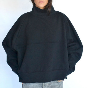 Sweat à capuche surdimensionné pour femmes col roulé avant broderie respirant séchage rapide hauts pullover 100% coton vêtements courts - Product Image 5