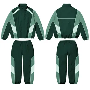 Nylon Windbreaker <b>Blank</b> Custom Men's Nylon Windbreaker Heavy <b>Weight</b> Nylon Tracksuit - Product Image 1