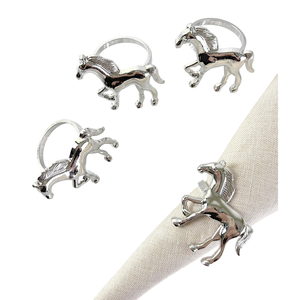 Elegancia Bronce Animal Servilletero Juego de 4 Caballo Metal Servilletero Superventas Hogar Mesa de comedor Servilletero decorativo - Product Image 2