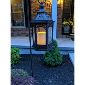 Moroccan Candle Holder Lantern <b>Lights</b> Black Metal Outdoor Christmas Decorations for <b>Garden</b> <b>Hanging</b> Metal Candle Holders Lanterns - Product Image 2