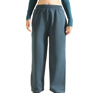 Pantalones Holgados de Alta Calidad, Nueva Moda, Transpirables, para Mujer, Talla Grande, Elásticos, Cintura Media, Frente Plano, Casuales, de Invierno, de Algodón y Forro Polar - Product Image 5