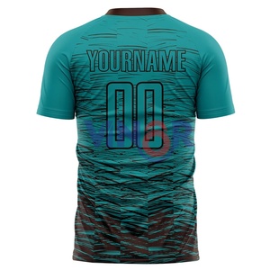 Camiseta de fútbol de diseño personalizado de alta calidad al por mayor camisetas de fútbol con nombre de equipo personalizado en blanco con diseño de impresión OEM - Product Image 2
