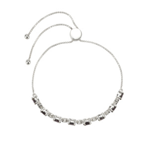 Pulsera de tenis de plata de ley chapada en rodio con espinela morada de 1.99 quilates, regalo para fiesta - Product Image 2