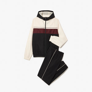 Streetwear d'hiver pour hommes imprimé solide survêtement 2 pièces tenue à capuche pull-over polaire survêtement ensemble - Product Image 3