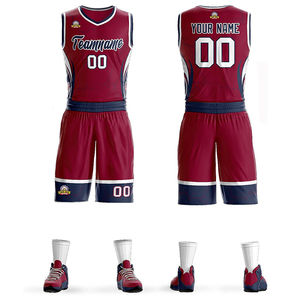 Uniforme de Baloncesto Transpirable de Primera Calidad, Nuevo Estilo, Hecho a Medida, 100% Poliéster, Sin Mangas, Impresión Digital - Product Image 1