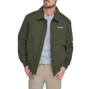 เสื้อแจ็คเก็ตผู้ชาย High Street จากปากีสถาน เสื้อผ้าผู้ชาย แจ็คเก็ตบอมเบอร์ ซิป โค้ทกันน้ำ ผ้าซาติน โพลีเอสเตอร์ แจ็คเก็ตผู้ชาย OEM - Product Image 1