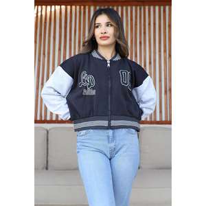 Veste courte zippée côtelée - Product Image 2