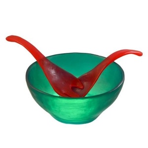 Bol à salade en résine classique poli avec des options personnalisables pour les restaurants et l'usage domestique Nouveau design Bol de service pour les fêtes - Product Image 2