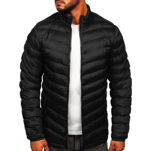 Veste matelassée en duvet d'extérieur OEM avec capuche pour hommes, vente en gros, veste matelassée épaisse et respirante pour hommes, personnalisée pour l'hiver - Product Image 1