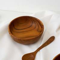 Ensemble Bols et Assiettes en Bois, Meilleures Ventes – Vaisselle Complète en Bois pour Dîner et Service Alimentaire