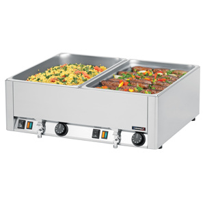 Double Bain-Marie GN 1/1 Double <b>Boilers</b> with 2 Drain Taps - Product Image 1