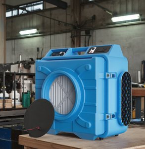 Purificador de Aire Industrial Azul con Filtro HEPA, Ventilador Eléctrico para Restauración Comercial - Product Image 2