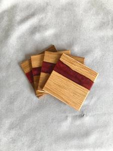 Juego de posavasos de madera de nogal y resina epoxi negra gris metalizado Juego de posavasos Idea de regalo - Product Image 6