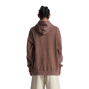 Hoodie surdimensionné de luxe personnalisé, coupe classique, en molleton épais délavé à l'acide, effet soleil, pour homme, 100 % coton, collection automne - Product Image 2