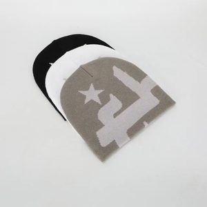 Chapeaux européens américains unisexes de haute qualité pour l'hiver et l'automne pour femmes Chapeaux à la mode tricotés avec logo personnalisé Bonnets - Product Image 2