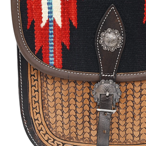 กระเป๋าทรงอานม้าหนังแท้คุณภาพสูง, กระเป๋าทรงอานม้าอุปกรณ์สำหรับขี่ม้าแบบตะวันตกอุปกรณ์เสริมชุดพรีเมี่ยม - Product Image 3