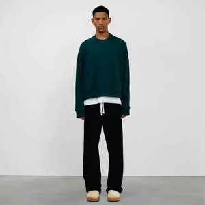 Sweat-shirt pour homme en bambou biologique Polaire surdimensionnée écologique pour l'hiver Broderie durable Logo et patch inclus - Product Image 2