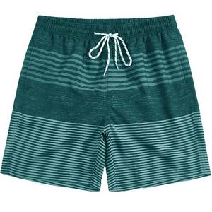 Pantalones cortos de algodón y poliéster para hombre, Shorts con cordón personalizado de alta calidad, estampado por sublimación, Diseño a rayas - Product Image 1