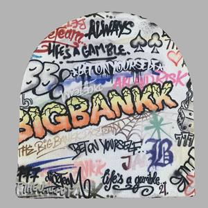 หมวกถักอะคริลิคนุ่มใส่ได้ทั้งชายและหญิงหมวกถักสีแบบซับลิเมชัน3D แบบปักลายสตรีทแวร์หมวกฤดูหนาวผ้าแจ็คการ์ด - Product Image 3