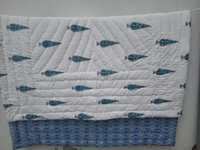 Couette en flanelle de coton vintage faite à la main, imprimée à blocs rouges, anti-bactérienne, rafraîchissante, pour adultes - Tailles King et Twin pour la maison