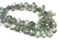 Perles de pierres précieuses naturelles de qualité supérieure en aquamarine mousse bleue taille poire, 10-22mm, 230 carats, lot en gros, brin de 9 pouces, facettées pour bijoux
