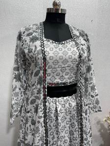 DESIGNER WEAR FANCY DIGITAL PRINT DIMOND CUT KOTI SECUENCE WORK - Product Image 6