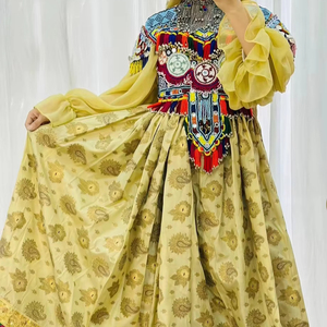 Vestido Maxi Afgano Kuchi Elegante 2026, Madgul Guldoze Floral, Suministro ODM, Mangas Largas, Ropa de Fiesta para Mujer, Nuevo Modelo, Moda Diaria - Product Image 3
