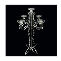 Neues Design Moderne Handgefertigte 5-Armige Kristall-Acryl Umweltfreundliche Hitzebeständige Hochzeits-Tischdekoration Kerzenhalter Heimdekoration