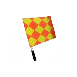 Bandera de árbitro de fútbol, Linesman, patrón de diamante, señal de mano, árbitro - Product Image 1