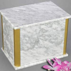 Cuadrado de mármol negro Cruz Anglo cristiana europea Urna de cremación personalizable ecológica Cenizas humanas para adultos Caja de piedra natural - Product Image 6