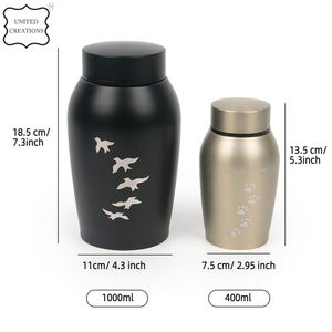 Buena calidad decorativa personalizada cremación urna hecha a mano vajilla ataúd suministros OEM personalizado estilo americano cremación urna - Product Image 2