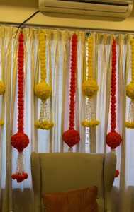 Gran oferta, guirnalda de flores de caléndula Artificial para Pascua, decoración de fiesta de boda india, decoración de ceremonia Sangeet Mehandi - Product Image 2