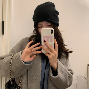 Warm Knitted Baggy Beanie Hat for Women <b>Men</b> Kpop Drawstring Slouchy Wool <b>Cap</b> Winter Spring Soft Skullcaps Outdoor Windproof - Product Image 3