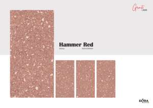 Azulejos de Porcelana Esmaltada con Aspecto de Granito de 600x1200, Rojo Martillo - Product Image 3