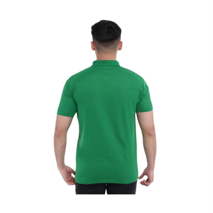 T-shirt polo en coton mélangé de qualité supérieure avec couture fine, col rond, manches courtes, tenue décontractée pour homme dans des couleurs unies et douces - Product Image 2